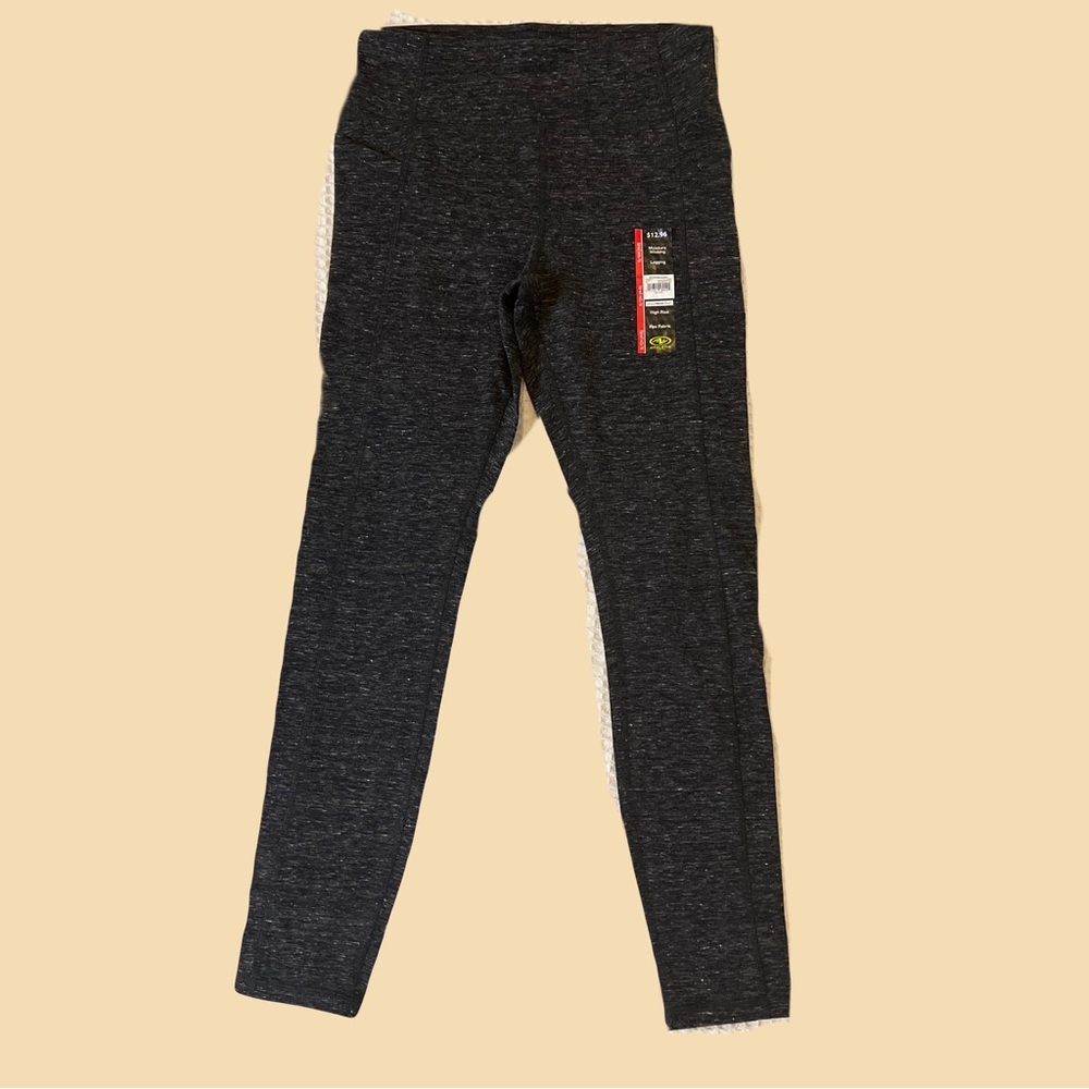 Moisture wicking Heathered gray leggings size 4-6